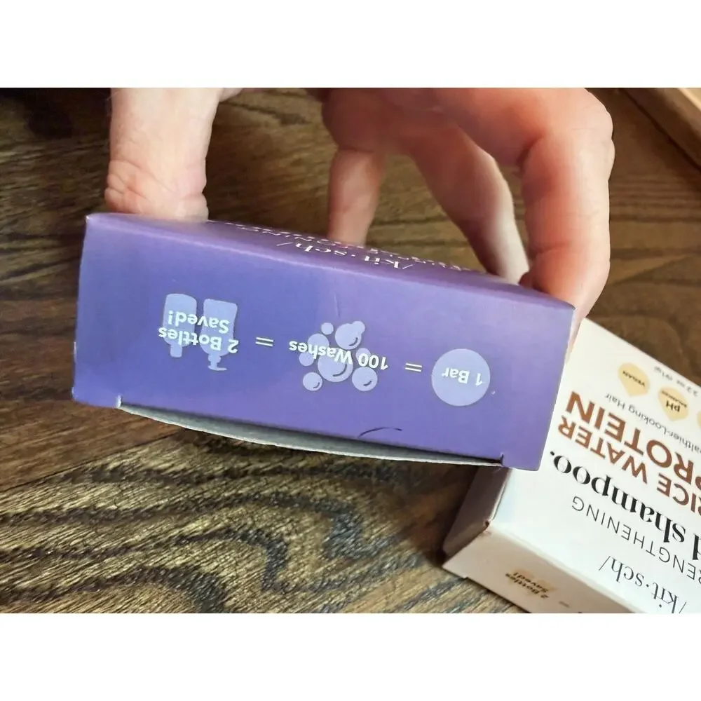 Kitsch Set Of 2 Shampoo Bars Purple & Rice Water Protein NIB NEW
